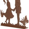 Clayre & Eef 6Y5782 Dekoracja dziecięca metalowa brązowa 25x5x25 cm styl wiejski