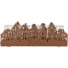 Clayre & Eef 6Y5783 Pojemnik na tealighty Houses Brown 30x9x11 cm Styl wiejski