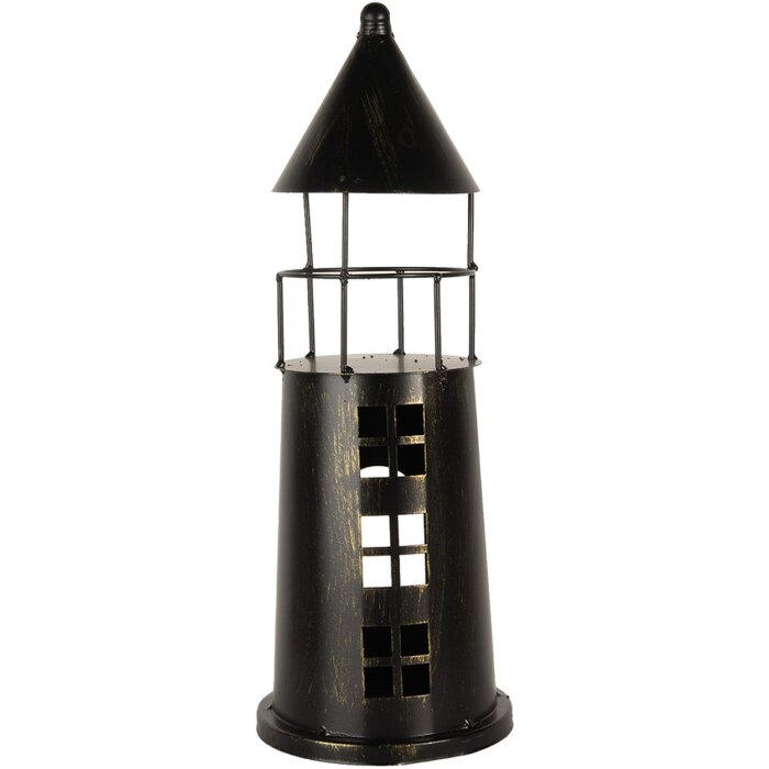Clayre & Eef Latarnia Morska Ø16x45 cm Metalowa Styl Wiejski