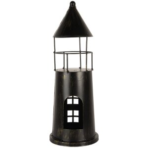Clayre & Eef Latarnia Morska Ø16x45 cm Metalowa Styl Wiejski