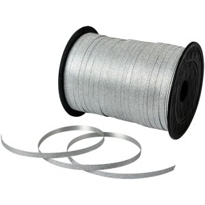 Clayre & Eef Wstążka do Pakowania Srebrna 0.5cm x 228m