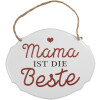 Clayre & Eef 6Y5687 Znak tekstowy Mum is the Best Iron White 18x1x15 cm