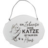 Clayre & Eef 6Y5688 Znak tekstowy Dom bez kota to tylko dom 18x15cm