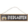 Clayre & Eef 6Y5693 Znak tekstowy Ogród piwny Brązowy Biały 40x1x10 cm Vintage Iron