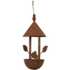 Clayre & Eef 6Y5795 Wisząca Wanna dla Ptaków Brązowy Metal 15x14x42 cm Styl Antyczny