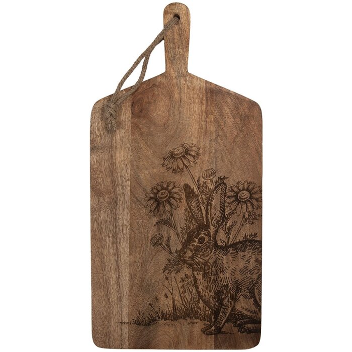 Clayre & Eef 6H2390 Deska do krojenia dekoracyjna drewniana brązowa 25x2x50 cm styl wiejski