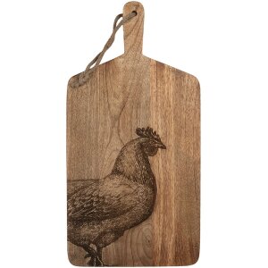 Clayre & Eef 6H2392 Deska do krojenia dekoracyjna naturalny brąz 25x50x2 cm styl wiejski