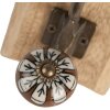 Clayre & Eef 6H2395 Hak ścienny Drewno Metal Brązowy 10x11x18 cm Styl Antyczny