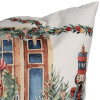 Clayre & Eef KT021.403 Poszewka na poduszkę 45x45 cm Biały Czerwony Zielony Country Christmas