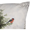 Clayre & Eef KT021.407 Poszewka na poduszkę 45x45 cm Biało-zielona Motyw zimowy w stylu wiejskim