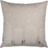 Clayre & Eef KT021.408 Poszewka na poduszkę Beżowa 45x45 cm Zimowy motyw w stylu wiejskim