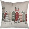 Clayre & Eef KT021.409 Poszewka na poduszkę z motywem zimowym beżowa 45x45 cm