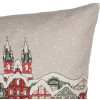 Clayre & Eef KT021.409 Poszewka na poduszkę z motywem zimowym beżowa 45x45 cm