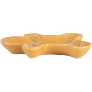 Clayre & Eef 6CE2134 Miska Piernikowy Ludzik Brązowa 14x16x2 cm Styl Country