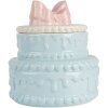 Clayre & Eef 6CE2146 Garnek dekoracyjny z pokrywką ceramiczny niebieski różowy Ø 13x15 cm