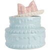 Clayre & Eef 6CE2146 Garnek dekoracyjny z pokrywką ceramiczny niebieski różowy Ø 13x15 cm