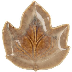 Clayre & Eef 6CE2150 Miska Leaf Brown Ceramiczna...