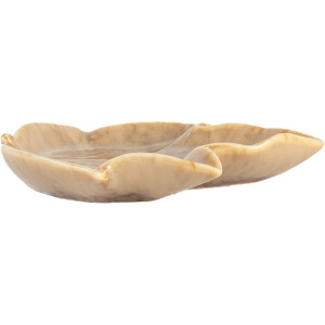 Clayre & Eef 6CE2150 Miska Leaf Brown Ceramiczna 14x13x2 cm Botaniczna