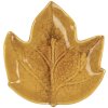Clayre & Eef 6CE2151 Miska Liść Botaniczny Wzór Żółty 14x13x2 cm Ceramika