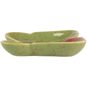 Clayre & Eef 6CE2152 Miska Motyl Zielony Czerwony 14x13x2 cm