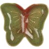 Clayre & Eef 6CE2152 Miska Motyl Zielony Czerwony 14x13x2 cm