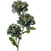 Clayre & Eef gałązka dekoracyjna kwiaty zielone 64cm plastik naturalny wygląd