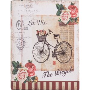 Clayre & Eef 66254 Zestaw 3 pudełek do przechowywania w stylu retro vintage beżowo-różowe drewno