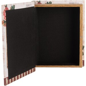 Clayre & Eef 66254 Zestaw 3 pudełek do przechowywania w stylu retro vintage beżowo-różowe drewno