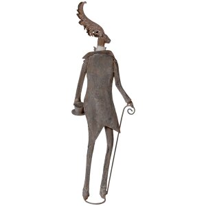 Clayre & Eef Figurka Dekoracyjna Renifer Wiejski Brązowo-Szara 84 cm