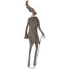 Clayre & Eef Figurka Dekoracyjna Renifer Wiejski Brązowo-Szara 84 cm