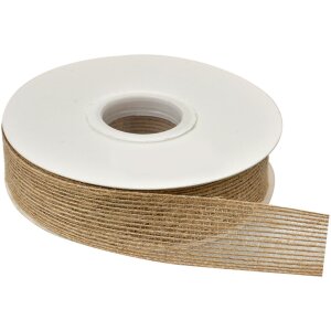 Clayre & Eef Taśma Jutowa Brązowa 15m Ø12x3cm