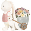 Clayre & Eef 6PR5148 Dekoracja Królik Biały Różowy 11x6x10 cm Styl wiejski