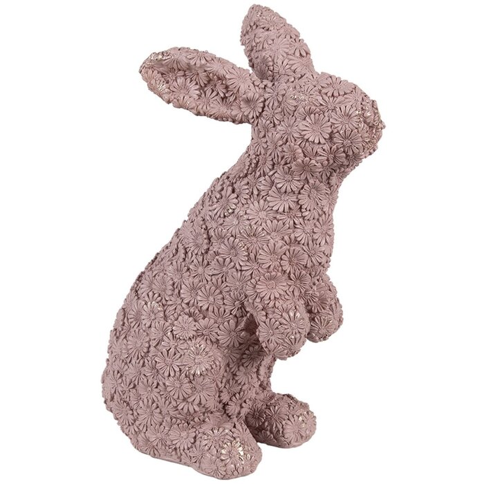 Clayre & Eef 6PR5149 Dekoracja Królik różowy 19x11x26 cm polyresin