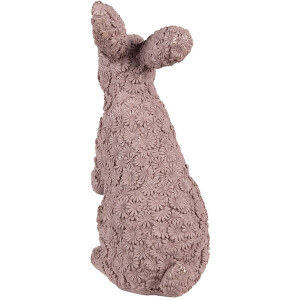 Clayre & Eef 6PR5149 Dekoracja Królik różowy 19x11x26 cm polyresin