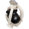 Clayre & Eef 6PR5150 Dekoracja Królik Biały Czarny Złoty 14x13x22 cm