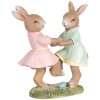 Clayre & Eef 6PR5437 Dekoracja Królik 8x3x8 cm Beżowy Różowy Miętowy Zielony