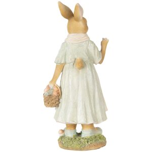 Clayre & Eef 6PR5449 Dekoracja Królik Beżowy Żółty 15x12x32 cm