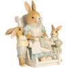 Clayre & Eef 6PR5451 Dekoracja Królik beżowo-zielony 18x11x17 cm polyresin