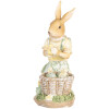 Clayre & Eef 6PR5452 Dekoracja Królik 10x6x13 cm Polyresin Beige Yellow