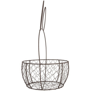 Clayre & Eef 6Y5794 Zestaw 2 koszy metalowych brązowych Ø 33x55 cm Ø 27x45 cm