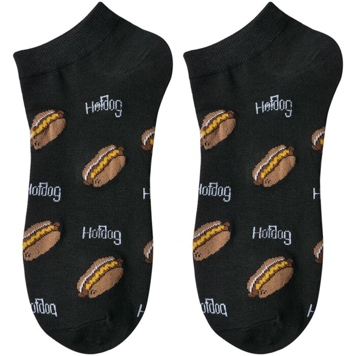 Juleeze JZSSK0018 Skarpetki z motywem hot doga Czarny Rozmiar 36-41