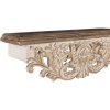 Clayre & Eef 5H0713 Zestaw 2 półek ściennych w stylu antycznym biały 70x18x22cm 60x14x19cm