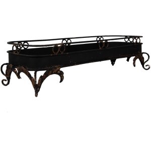 Clayre & Eef 5Y1284 Taca z czarnego żelaza 55x20x14 cm Dekoracja w stylu antycznym