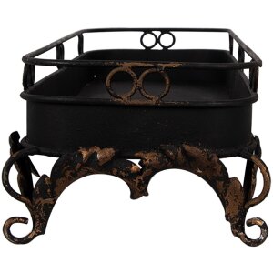 Clayre & Eef 5Y1284 Taca z czarnego żelaza 55x20x14 cm Dekoracja w stylu antycznym