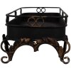 Clayre & Eef 5Y1284 Taca z czarnego żelaza 55x20x14 cm Dekoracja w stylu antycznym