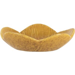 Clayre & Eef Miska Kwiat żółto-czerwony Ø14x3cm Ceramiczne przekąski Deco