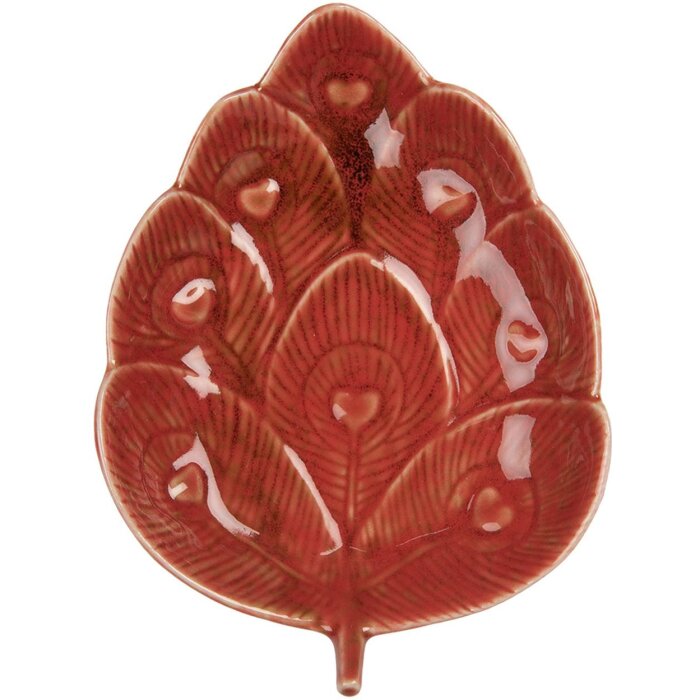Clayre & Eef 6CE2160 Miska Artichoke Ceramic Red 16x12x3 cm