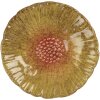 Clayre & Eef 6CE2161 Miska kwiat żółto-pomarańczowy Ø 14x3 cm ceramiczna botaniczna