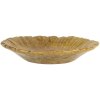 Clayre & Eef 6CE2161 Miska kwiat żółto-pomarańczowy Ø 14x3 cm ceramiczna botaniczna