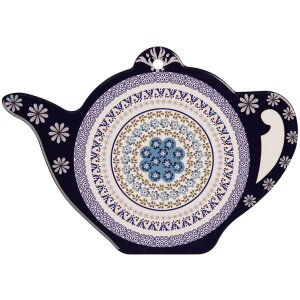 Clayre & Eef Ceramiczna podkładka pod patelnię Boho Niebiesko-Fioletowa 24x17 cm